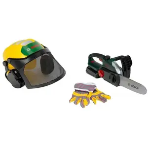 KLEIN Bosch Set bûcheron - Tronçonneuse, casque et gants