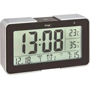 Comparateur de prix : Dostmann 60.2540.01 radiopiloté(e) Réveil noir, argent Heures de réveil 3