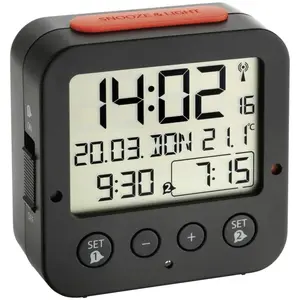 Comparateur de prix : Radio-réveil - TFA - Bingo - Noir - 81 mm x 81 mm - Alarme progressive