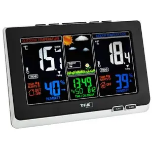 Comparateur de prix : TFA - Station météo radiopilotée numérique Dostmann 35.1129.01 noir (mat)