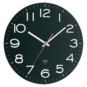 Comparateur de prix : Horloge murale Tfa Dostmann 60.3509 radiopiloté(e) 300 mm x 40 mm noir