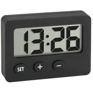 TFA-Dostmann Horloge de table à quartz TFA Dostmann 60-2013-01 noir pas cher