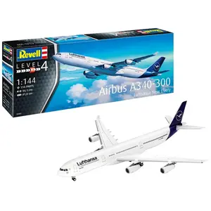 Maquette davion Revell A340-300 Lufthansa New Livery 1:144 pas cher