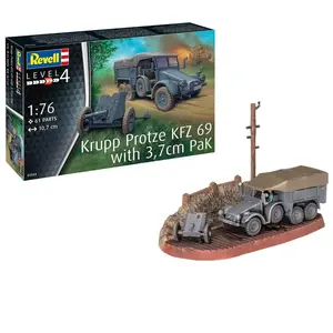 Maquette de Krupp Protze KFZ 69 avec Pak 3,7 cm - REVELL - Échelle 1/76Vendu paramazon