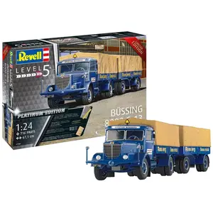 Revell Maquette camion : Büssing 8000 S 13 mit Trailer Platinum Edition pas cher