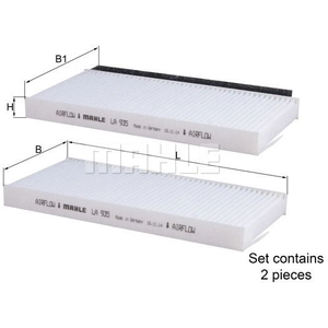 Mahle KNECHT FILTER Filtre d'habitacle pour KIA: Shuma, Sephia (Ref: LA 935/S) pas cher