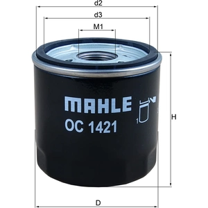 Knecht Filtre à huile, 75 mm MAHLE, par ex. pour Opel, Vauxhall, Chevrolet, Cadillac pas cher