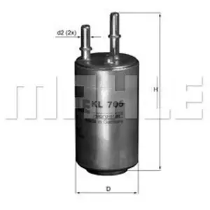 knecht KL705 Filtre à Carburant pas cher
