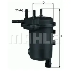 Filtre à carburant, 93 mm MAHLE, par ex. pour Renault, Suzuki, Nissan pas cher