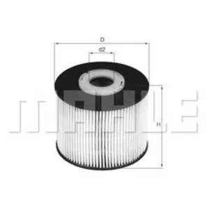 Filtre à carburant, 92,1 mm MAHLE, par ex. pour Toyota, Fiat, Ford, Peugeot, Citroën, DS pas cher