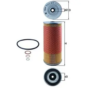 Filtre À Huile Ox 75d Mahle Man; Mercedes-Benz; Volvo Mahle Ox75d pas cher