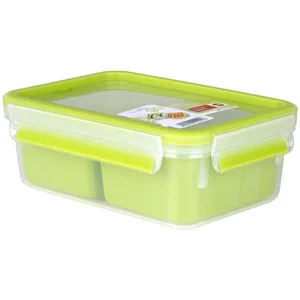 Comparateur de prix : Boîte pour goûter - emsa - CLIP & GO - 0,55 L - Transparent / Vert - Enfant