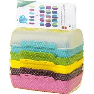 EMSA Lot de 3 Boîtes Variabolo Clipbox 0,6L - Avec couvercle