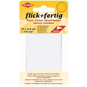 Kleiber 145 cm² Ruban nylon réparation autocollant rapide Blanc cassé - 25 x 5,8 x 0,02 cm