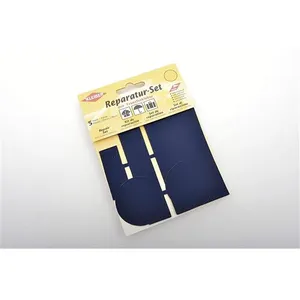 Kleiber 5-Pièces Set Patchs Autocollant Nylon pour réparer vêtements, Bleu foncé