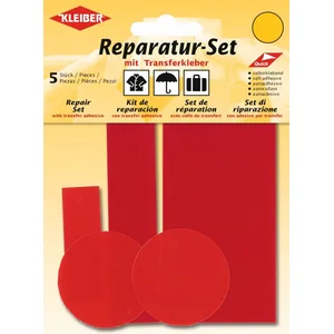 Kleiber 5-Pièces Set Patchs Autocollant Nylon pour réparer vêtements, Rouge