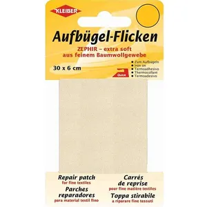 Kleiber 30 x 6 cm-Extra-Souples en Coton Ruban à repasser Crème - 310-16