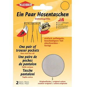 KLEIBER POCHES DE PANTALON DE RECHANGE A REPASSER GRIS CLAIR 110-02