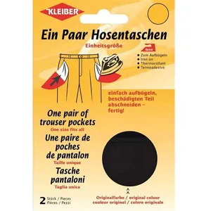 Kleiber Poches de pantalon thermocollantes - 1 paire 05 schwarz