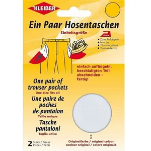 Kleiber Une Paire de Poches pour Pantalon, Blanc