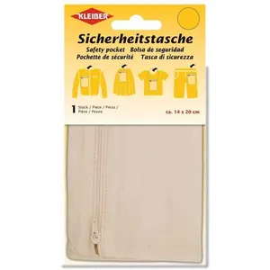 KLEIBER Poche de sécurité anti-vol, 140 x 200 mm, écru