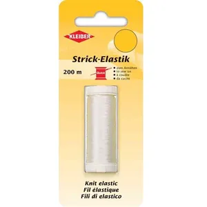 Kleiber Knit elastic 200m White, Synthetic Material, 14 x 6 x 2 cm