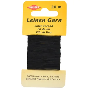 Fil de lin - KLEIBER - 20 m - 100% lin - noir ciré