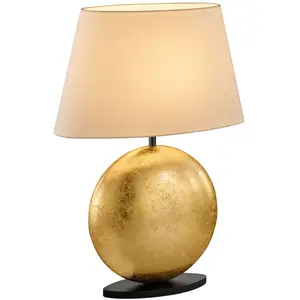BANKAMP Mali lampe à poser, crème/doré, 51cm pas cher