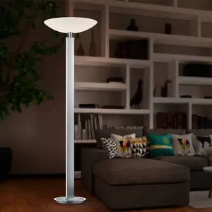 BANKAMP Pure F lampadaire indirect LED, nickel