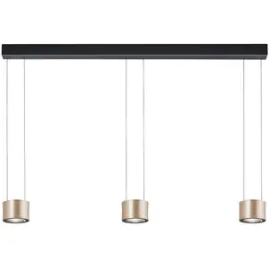 BANKAMP Impulse Suspension à 3 branches dim à intensité variable or roseVendu parluminaire