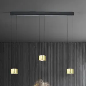 BANKAMP Luce elevata Impulse 3 lampes doré/noir pas cher