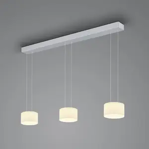 BANKAMP Grand Opal suspension, 3 lampes, alu