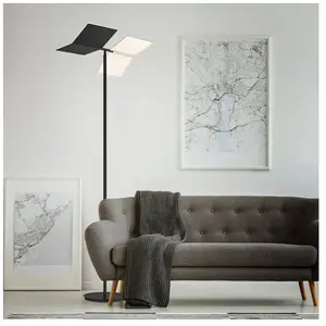 BANKAMP Book Plus Lampadaire LED à 2 sources lumineuses, 6134/2-06,