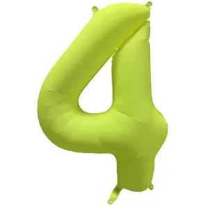 Comparateur de prix : Ballon Neon Jaune : Chiffre 4