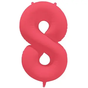 RueDeLaFete Ballon Neon Rouge : Chiffre 8 pas cher