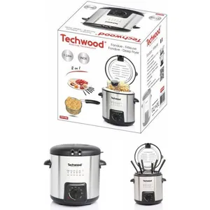 Comparateur de prix : Techwood FRITEUSE + Appareil à FONDUE 2 EN 1 840W Design GRISE cadeau de noël
