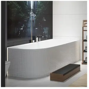 Comparateur de prix : Hoesch iSENSI Baignoire d’angle, avec tablier, 3812.010,