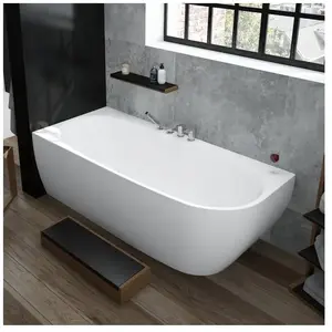 Hoesch iSENSI Baignoire d’angle, avec tablier, 3892.010, pas cher