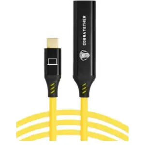 Comparateur de prix : Cobra Tether cordon rallonge USB-C vers USB-C femelle 5Gbps 10m - Jaune