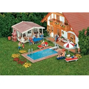 Modélisme HO : Piscine et abri de jardin Faller-180542