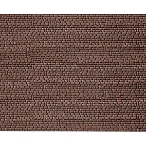 Faller - Modélisme accessoires de décor HO - Dalle décorative : Grès rouge
