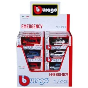 Bburago Véhicule urgence 1/43 - modèle aléatoire - livraison à l'unité pas cher