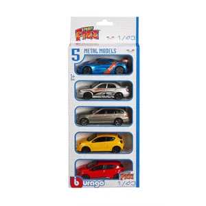 Pack de 5 véhicules Bburago Street Fire 1:43 Modèle aléatoire pas cher