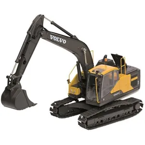 Pelleteuse Bburago Volvo E215C New Holland 1:50 Noir et Jaune pas cher