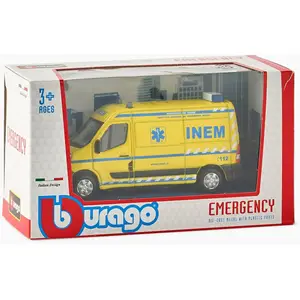 Comparateur de prix : Jeu de voiture Urgence Burago 1/43 Blanc 22,5x0,8x15 cm A1201167