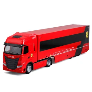 BBURAGO 1/43 Camion Ferrari Iveco S-way 570 Sf 24 Transporteur Avec 1 ... pas cher