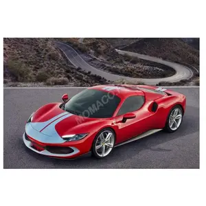 Bburago Voiture 296 GTB échelle 1/18ème  - Rouge et Blanche   pas cher