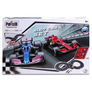 May-cheong-group POLISTIL Circuit 2,22 m Piste de Formule 1 avec Pack de 2 Véhicules
