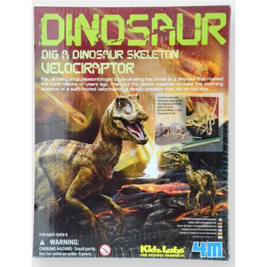 DAM 4M - Kidz Labs - Velociraptor - Déterre ton Dinosaure - Dig a dino pas cher