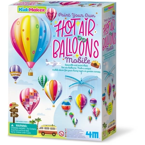 4M KidzMaker: PEINDRE VOTRE PROPRE MOBILE / BALLONS À AIR CHAUD, instructions détaillées incluses, boîte 20.5x27.5x5.5cm, 5+ - Version Anglaise pas cher